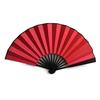 8/10 Inch Men's Silk Folding Fan with Red Bone - Red, Yellow, White & Black Options