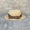 25 Light Luxury Hand-Woven Raffia Flat Top Straw Hat Women'S Summer Travel Simple Top Hat Sun Hat