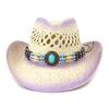 Cowboy hat men's women's cowboy straw hat monochrome felt hat men's and women's big brim outdoor beach knight hat