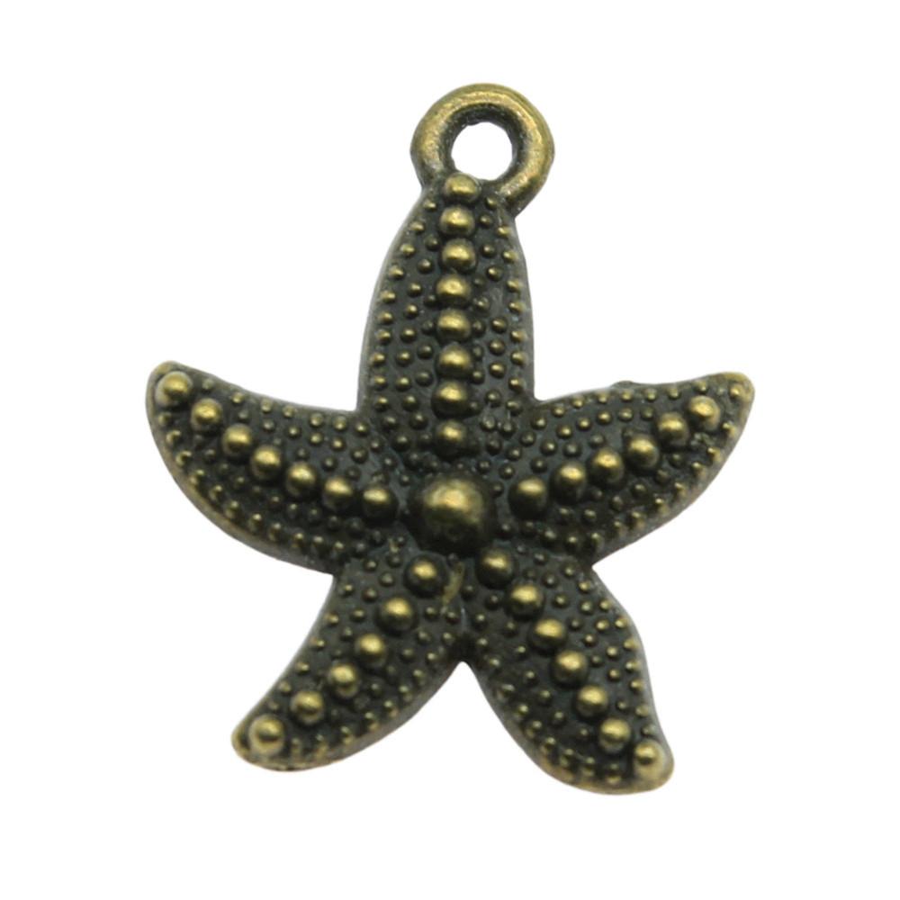 Starfish Charms Multi Color Metal Pendants For Beach Themed DIY Jewelry Accessories