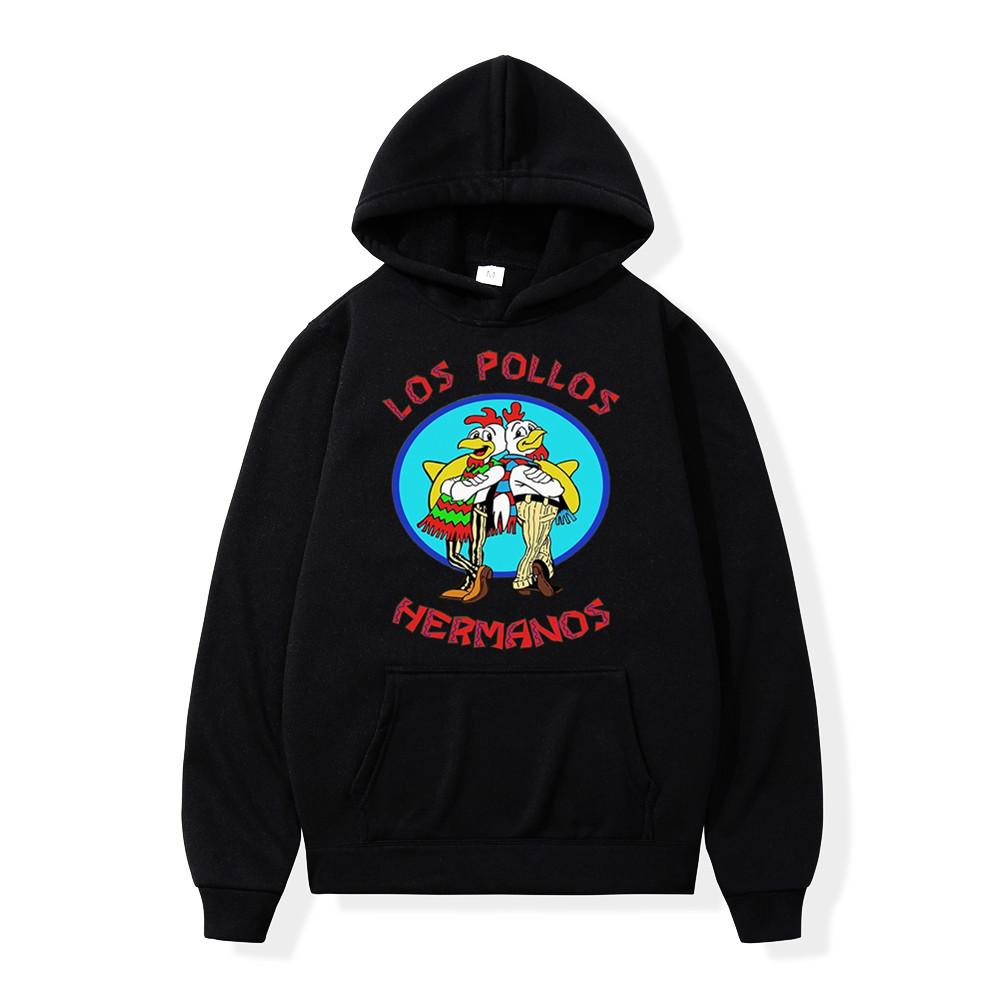 Мужские толстовки Breaking Bad LOS POLLOS Chicken Brothers, пуловер в стиле хип-хоп, толстовки с капюшоном унисекс, уличная женская флисовая толстовка 2XL