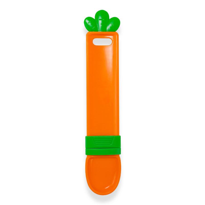 

Cat Strip Feeder Spoon Long Handle Cat Food Strip Squeezer Pet Meat Mud Treat Dispense Spoon For Cats Pet Supplies Carrot type