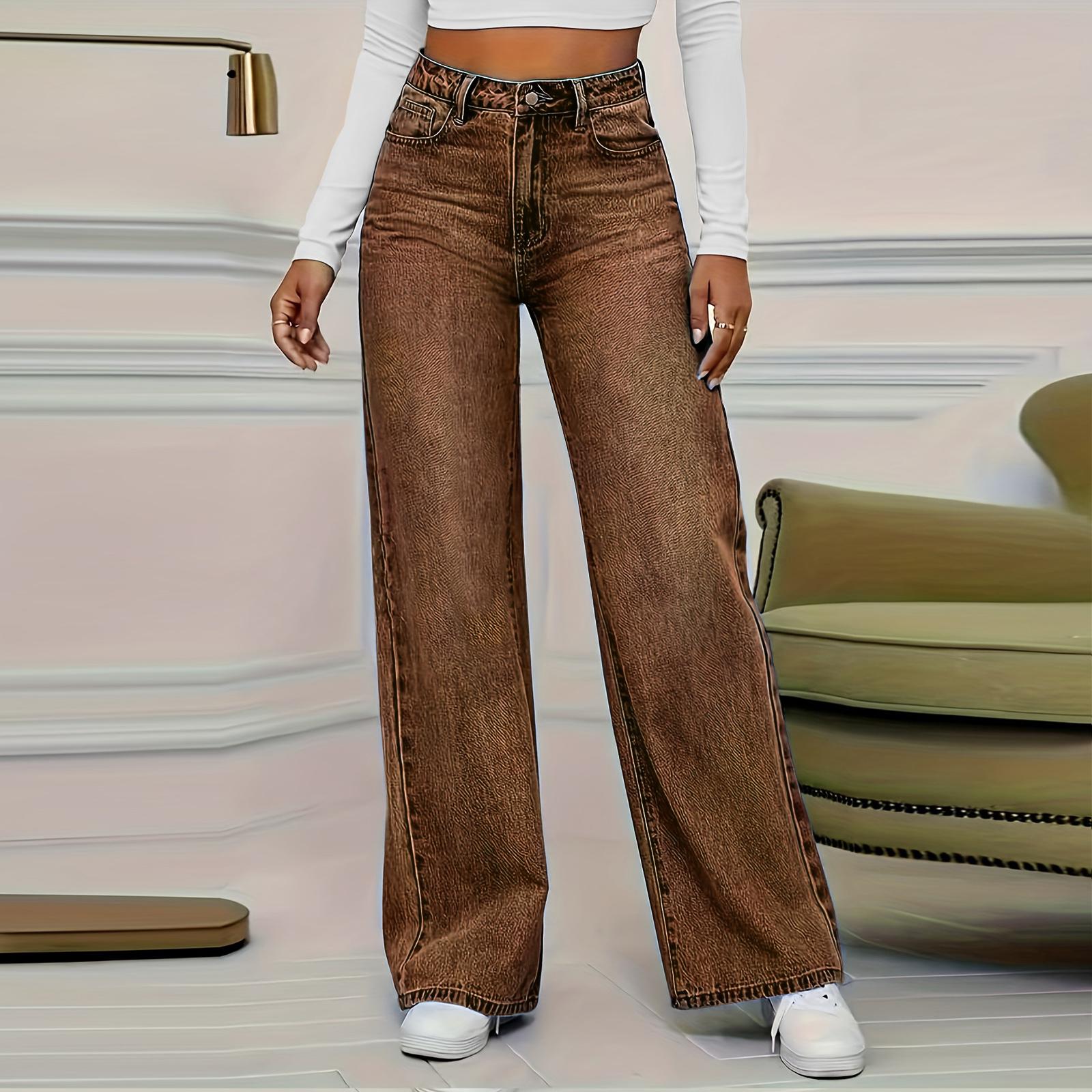 

Женские потертые женские джинсы с высокой талией Модные универсальные прямые брюки XXXL