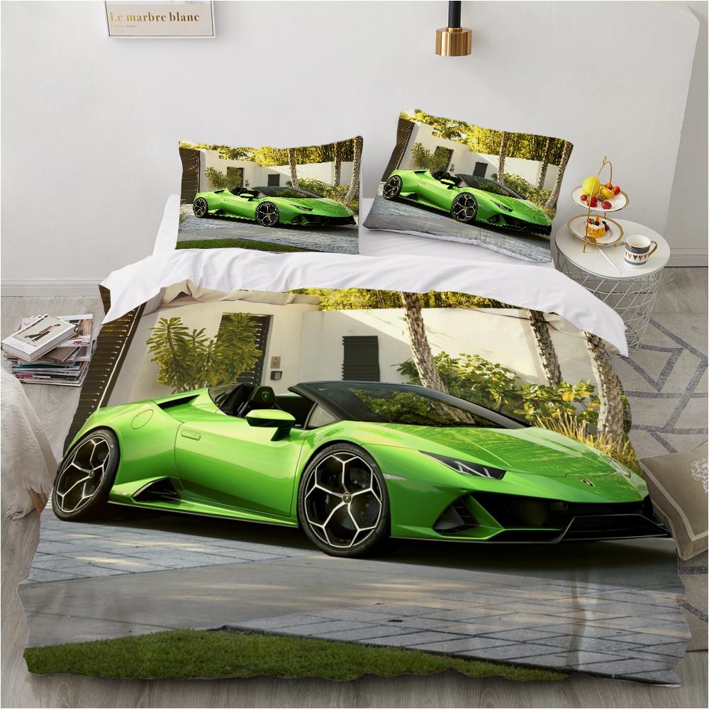 Racing Cars Fashion Scenery 3d Duvet Cover Dropshipping Modern Cool Sports Car for Children Teens Boys Bedroom Decoration Queen