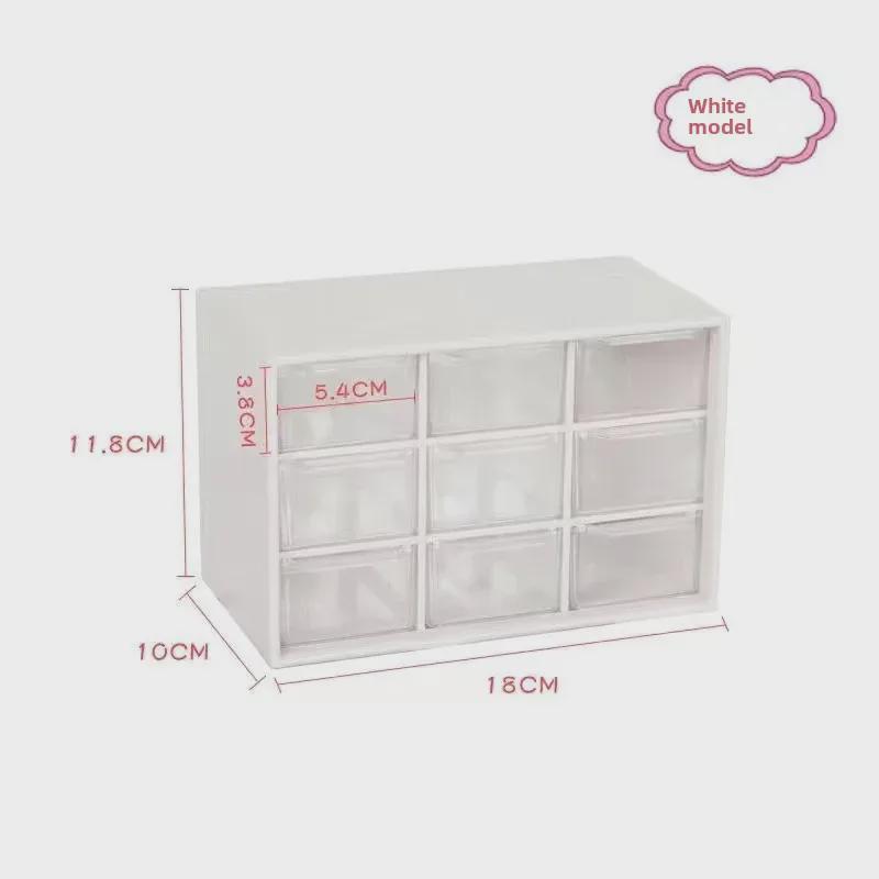 Okouzlující 9-přihrádkový stolní organizér se zásuvkou na poznámkový blok pro koleje