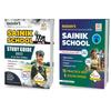 Combo of Sainik School Class 6 Guide book and Practice Set 2023 with Solved Question Papers for Entrance Exam (AISSEE) (Set Of 2 Books, English Medium