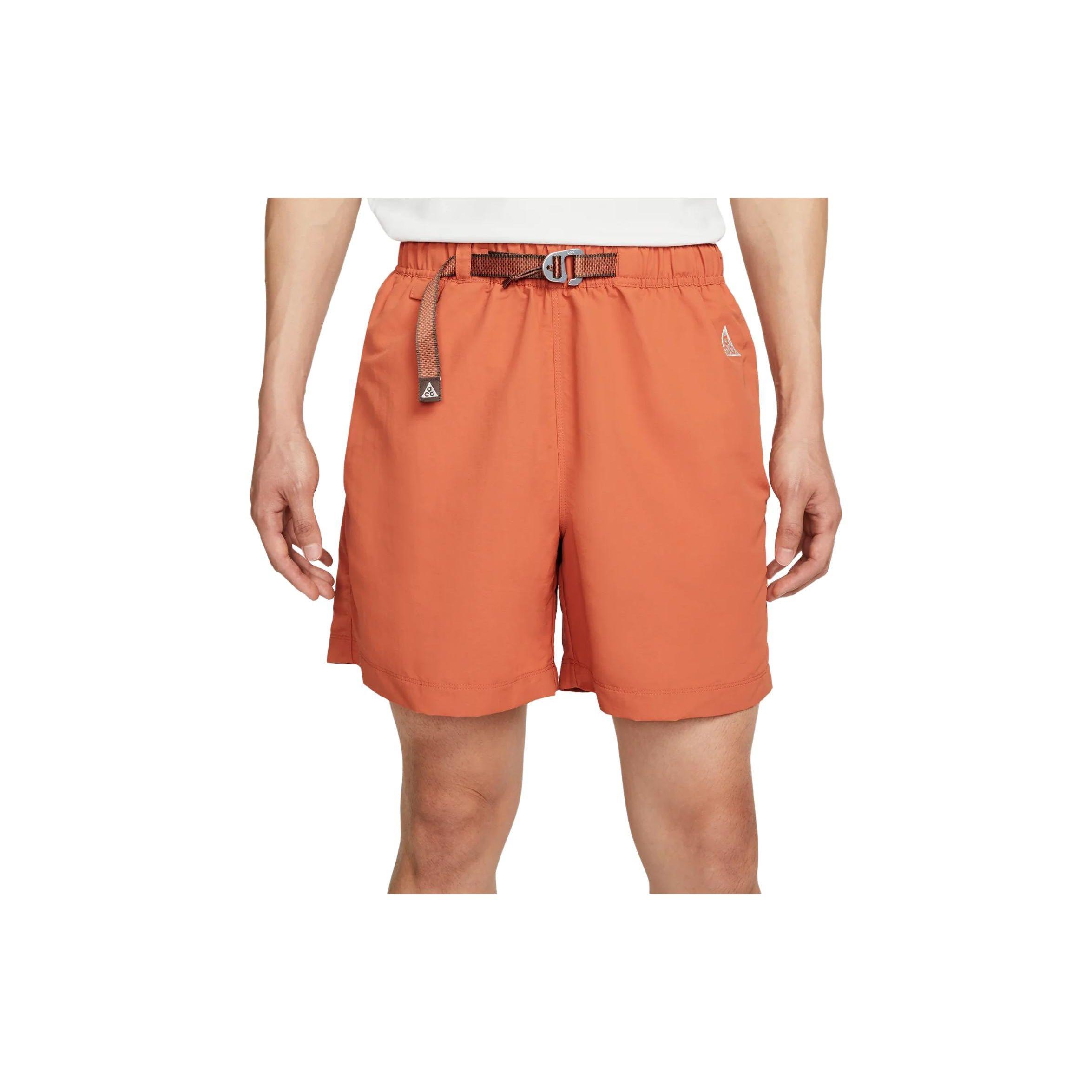

Nike Loose Elastic Solid Color Casual Shorts Men Bottoms Orange CZ6704-872