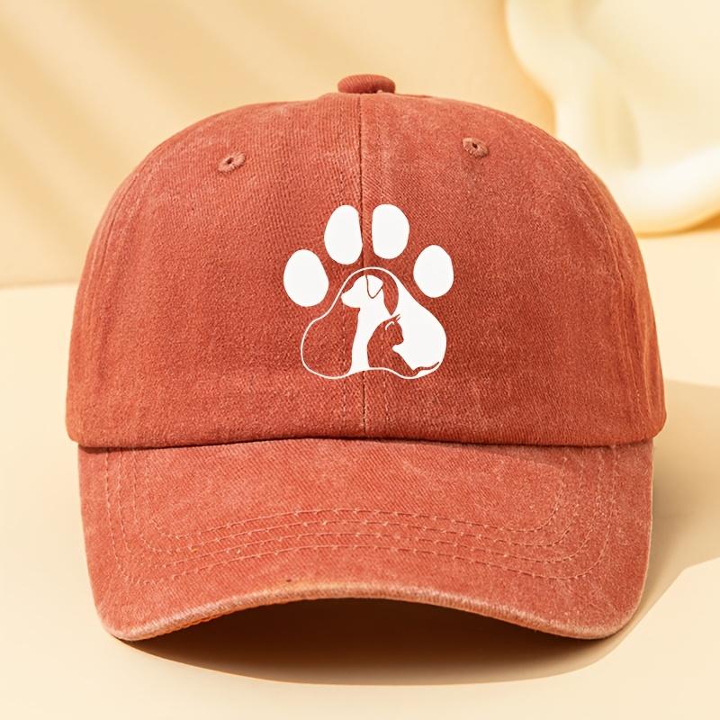 Trendy and Cool Dog Paw Print Baseball Cap for Men and Women for Couples Breathable and Comfortable Outdoor Sports