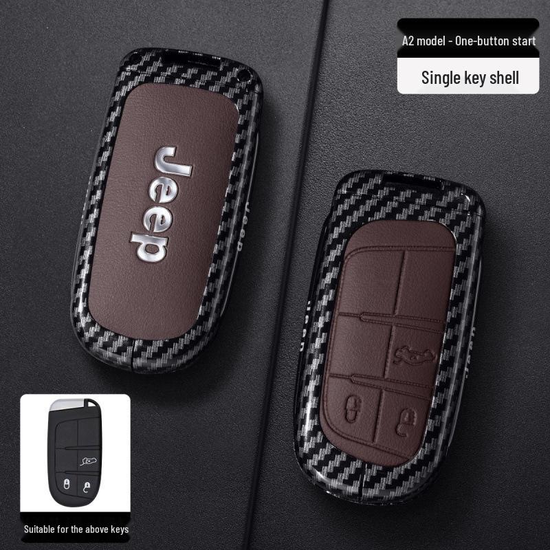 Compatible Jeep Key Case for Grand Cherokee, Renegade, Compass, Commander - Car Bag Buckle Shell