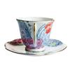 Wedgwood Butterfly Bloom Teacup Blue Pink & Saucer, & [Used]