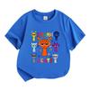 Kids Boys Girls 100% Cotton Crew Neck Short Sleeve T-Shirt, Funny Music Cartoon Sprunki Beats Character Print Casual Soft Tee Tops for Daily Play Wear