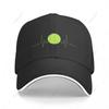 Multifunction Funny Tennis Heartbeat Art For Tennis Player Sandwich Baseball Cap Unisex Sports Casual Caps Golf Hat Fishing