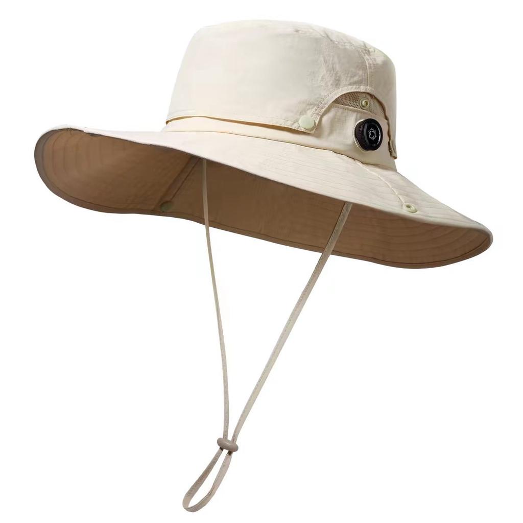New Summer Fisherman's Hat Men's Outdoor Mountaineering Hat Big Eaves Sun Protection Set UV Protection Shade Sun Protection Hat