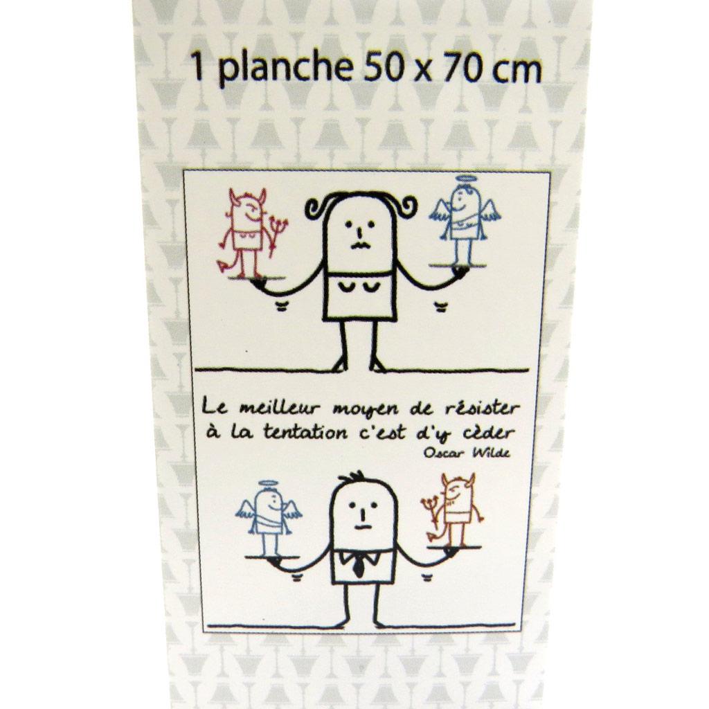 Les Trésors De Lily [L5451] - Sheet of Stickers 'Proverbs' The Best Way. . . . . Temptation. . . - Oscar Wilde (50x70 Cm)