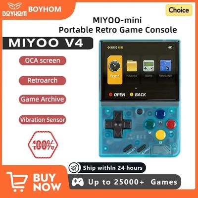 MIYOO MINI V4 Tragbare Retro-Handheld-Spielkonsole 2,8-Zoll-IPS-Bildschirm Videospielkonsolen Linux-System Klassische Gaming-Geschenke für Jungen