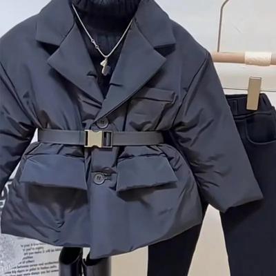 Fashion Baby Boy Girl Cotton Padded Suit Jacket Waist Belt Child Spring Autumn Winter Coat Warm Outwear Baby Clothes
