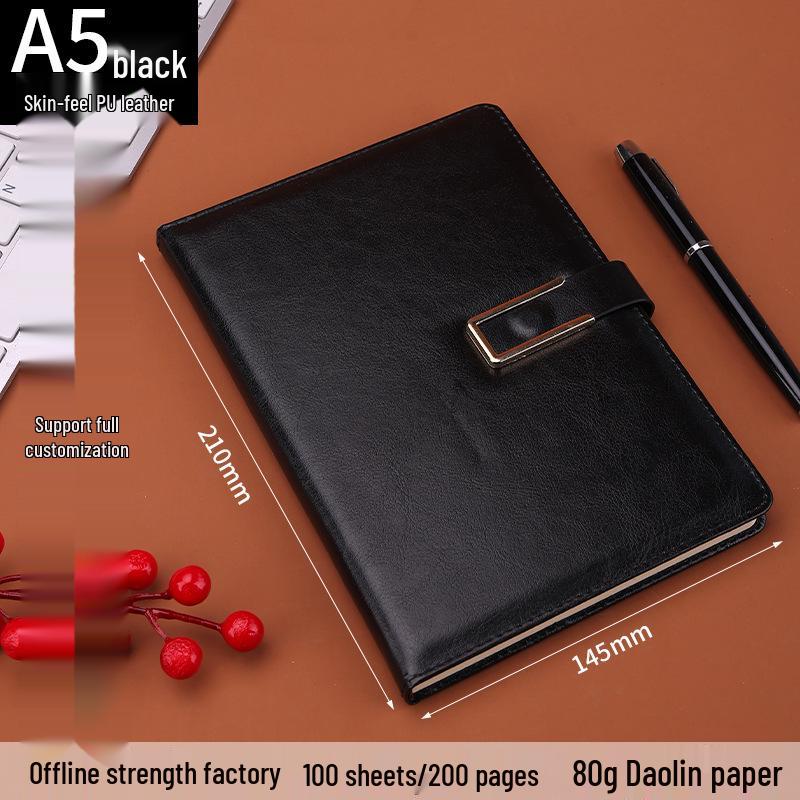 Custom Logo A5 Business Meeting Notebook - Personalized High-Value Gift
