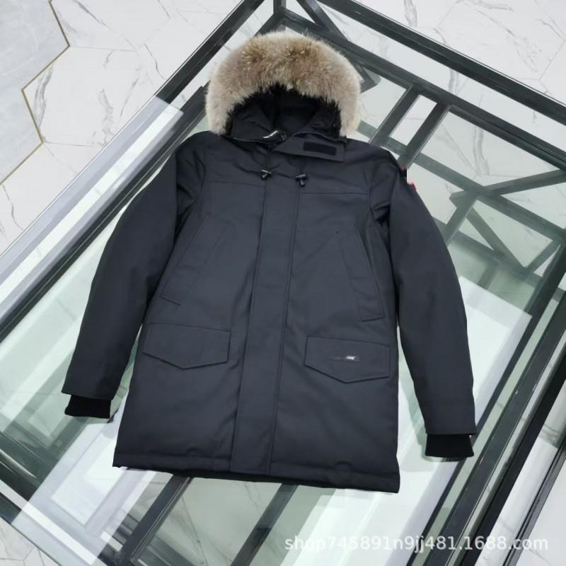 Womens Long Warm Duck Down Parka Coat With Wolf Fur Collar 85-90% Fill Power 401-450g Premium Outerwear 2025