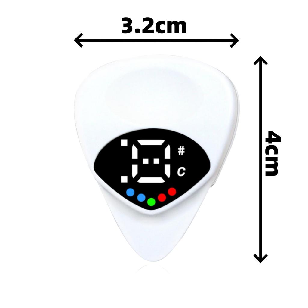 2-in-1 Guitar Pick Tuner/Digital Pick Tuner W/LED Screen Display/ for Electric & Acoustic Guitars,Violin,12 Equal Temperamen