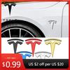 Car Sticker Tesla 5.6x6cm Metal Car Side Fender Emblem Window Sticker for Tesla Model 3 Y S X Roadster P75D P85D Whole Body Exte
