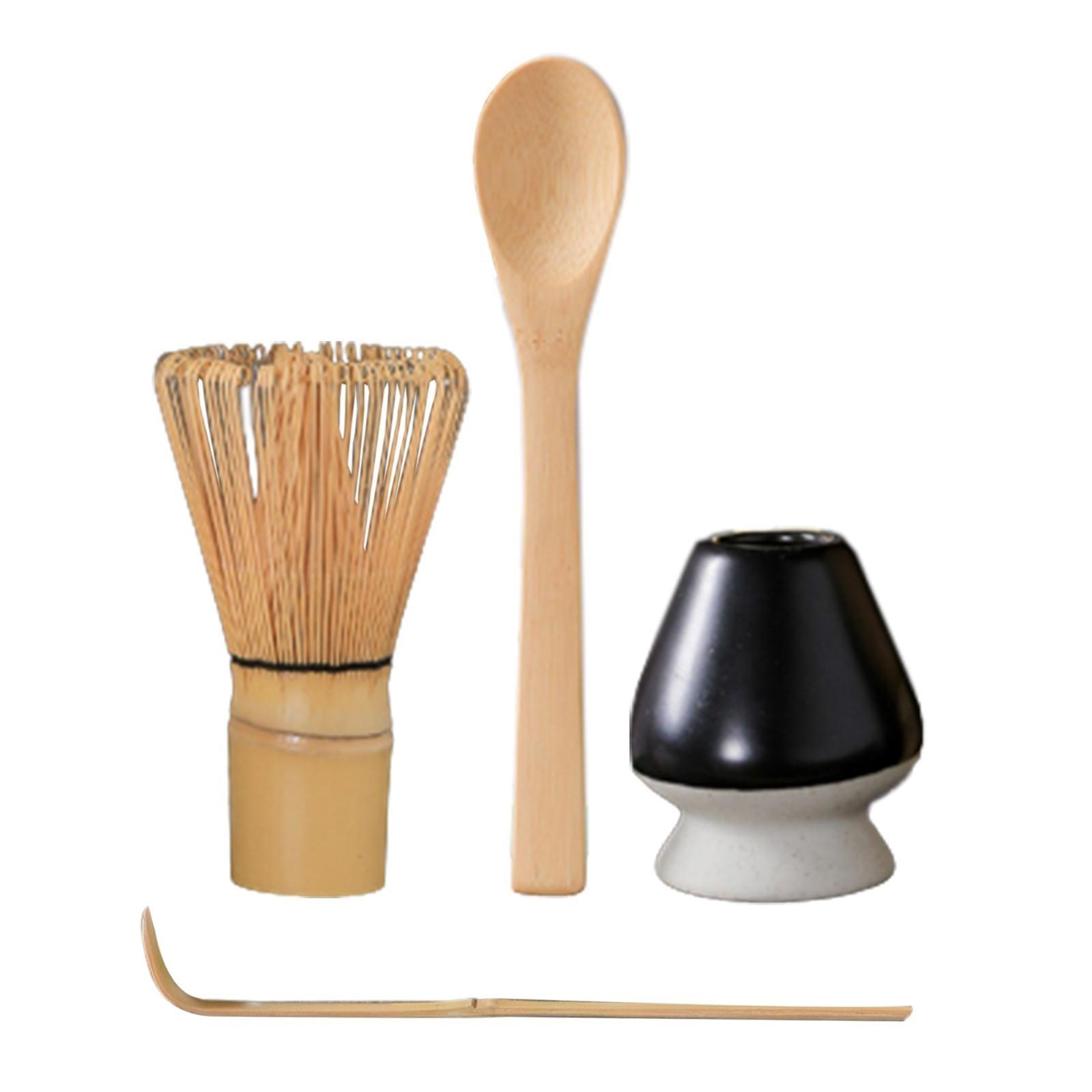 

Japanese Matcha Tea Set for Tea Room Elegant Appearance Traditional spoon for Home Office чорний