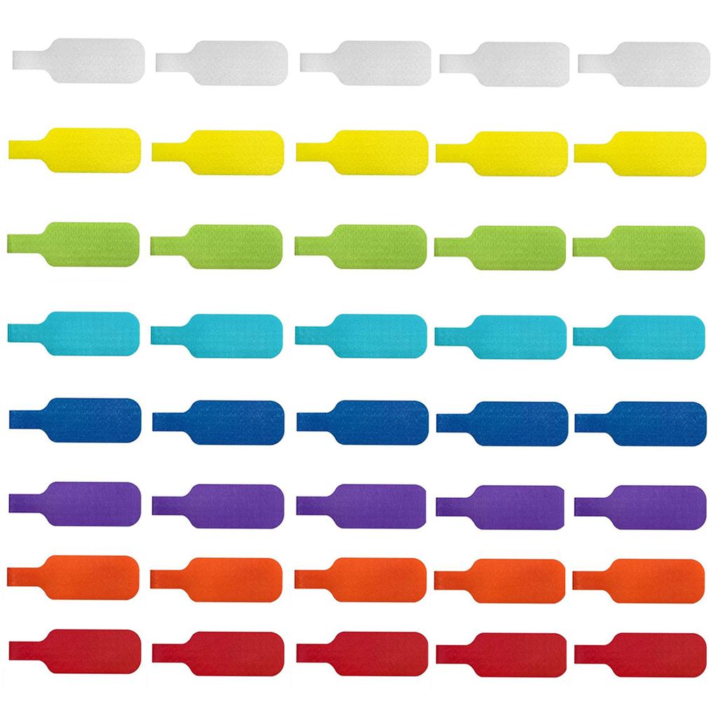 Cable Labels, Medium, Multi-Color (8-24Pcs) Write On Cord Labels, Wire Labels, Cable Tags and Wire Tags for Cable Management and Identification