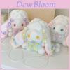 Cute Lolita Plush Bunny Backpack With Butterfly Bow For Girls Daily Use