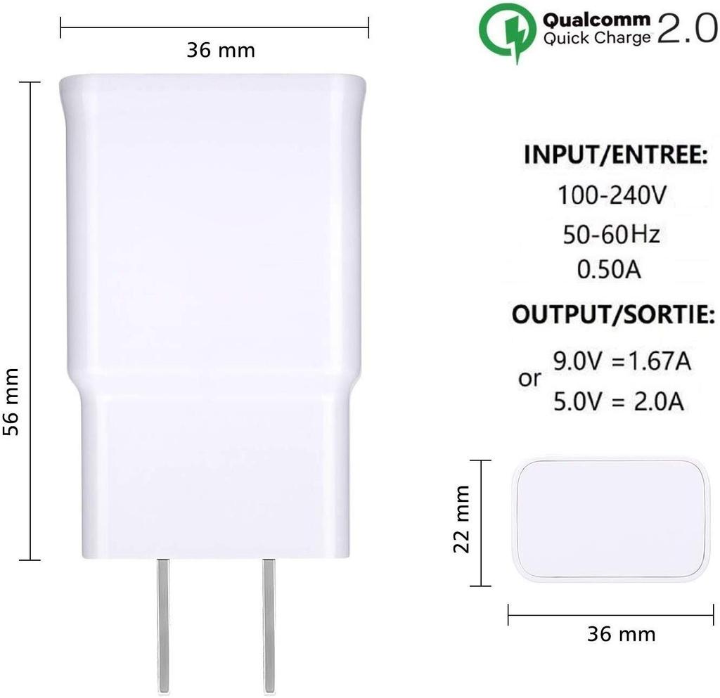 For Samsung Adaptive Fast Charger Adapter 15W AFC USB 3.0 Type C Data Cable For Galaxy S8 S9 S10 Note 8 9 10 A30 A50 A70 A90 A80