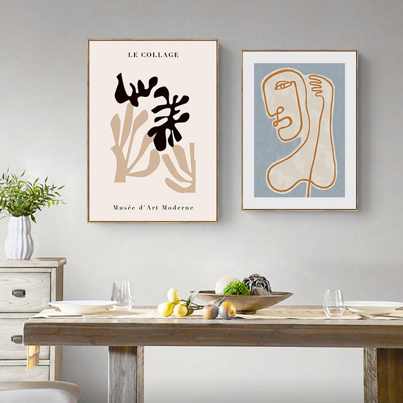 Retro Abstract Leaf Woman Body Line Canvas Painting Matisse Wall Art Posters And Prints Wall Pictures For Living Room Home Decor
