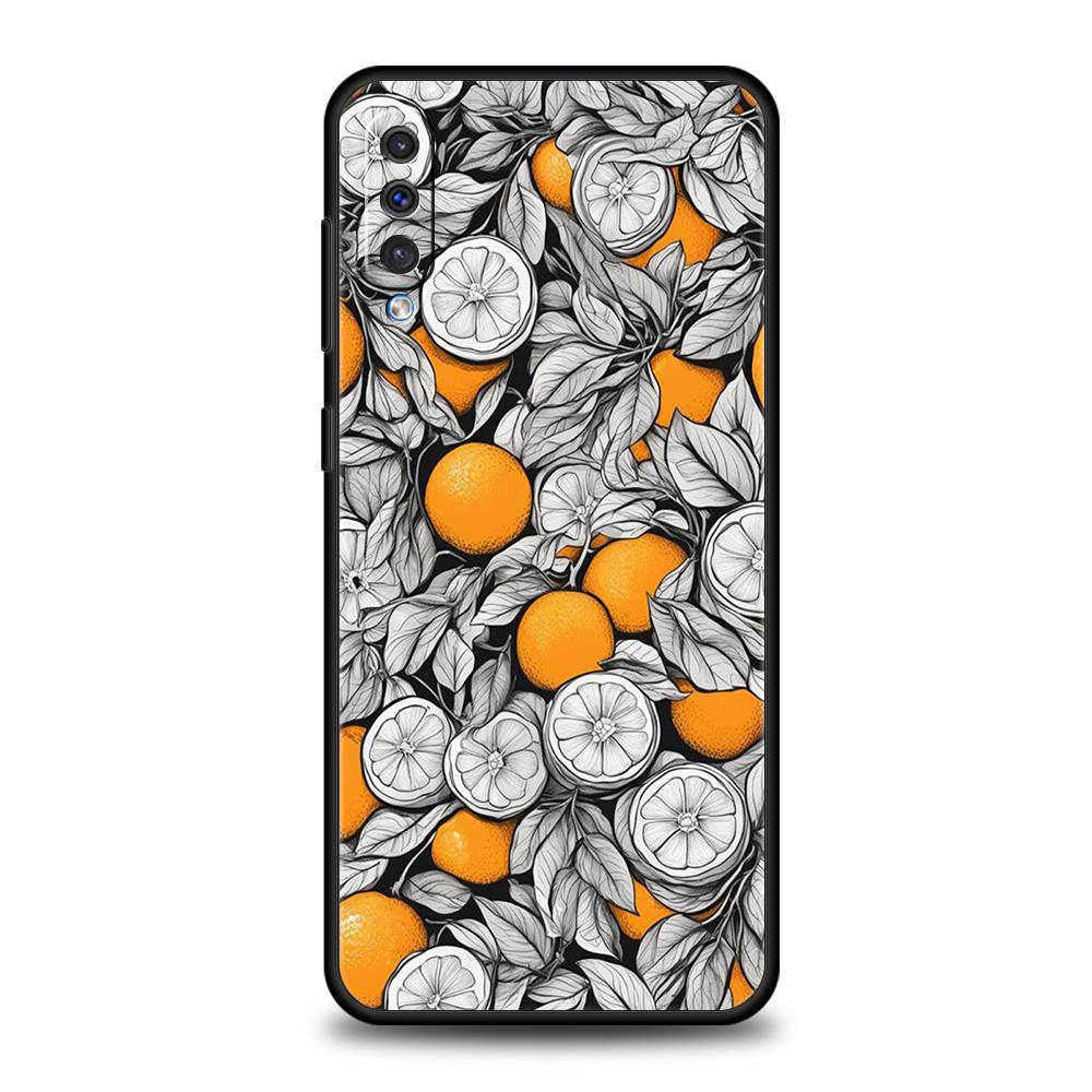 Phone Case for Samsung Galaxy A56 A36 A26 A06 A16 A24 A36 A54 A14 A42 A22 A20 A12 A10 5G Soft TPU Summer Fresh Fruit Lemon Print