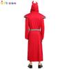 Auffälliges Western-Halloween-Kostüm für Männer mit rotem Teufel-Satan-Robendesign