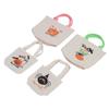 4Pcs Trick Or Treat Canvas Tote Bag Candies Snacks Single Shoulder Handbag Party Gift Bag