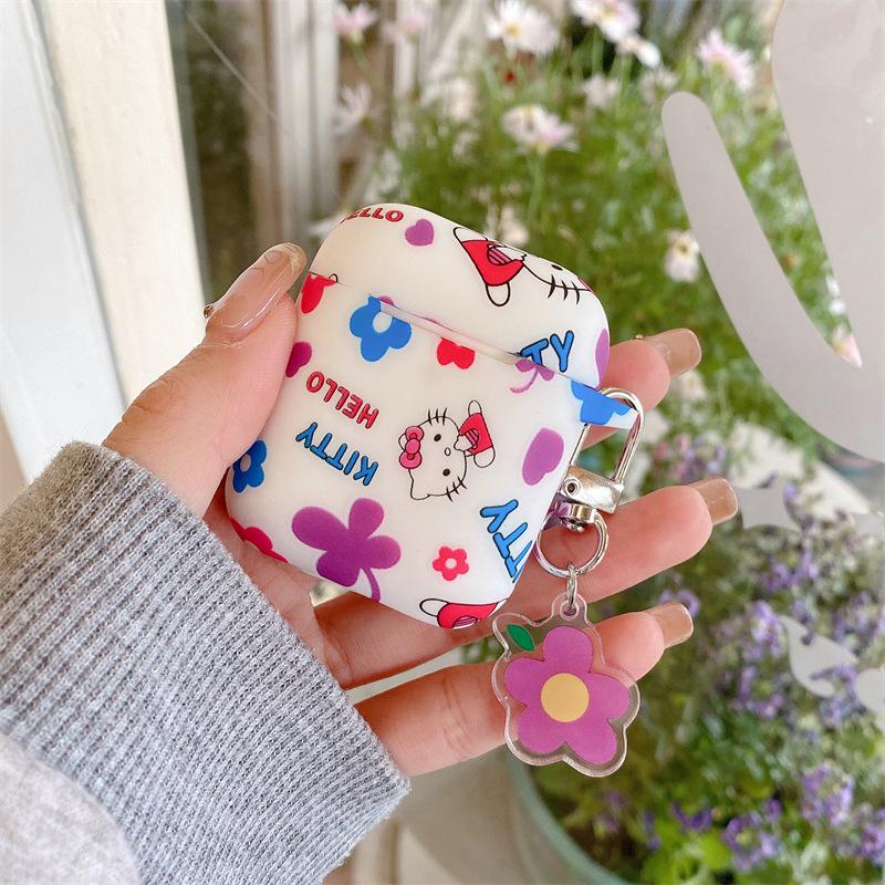 Korean flower kt cat is suitable for AirPods 1 generation protective case second generation 1st generation pro1 apple bluetooth headset case female