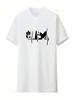 Dog And Cat HeartbeaT T Shirt Paw Lover Valentines Day Funny Animal Vintage Washed Casual Streetwear Stylish Graphic Versatile