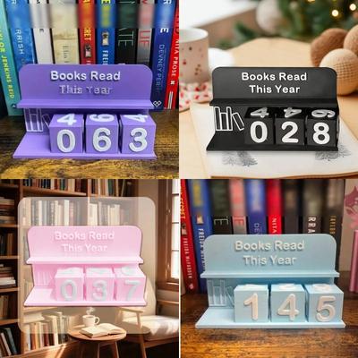 3D Book Read Counter Bookshelf Decoration Books Read This Year Counter Best Gifts for Readers Teachers Student