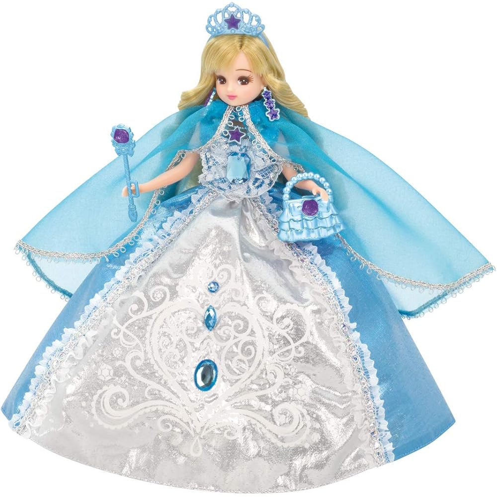 Licca-chan Dream Princess Aqua Crystal Dress Girls Costume Outfit