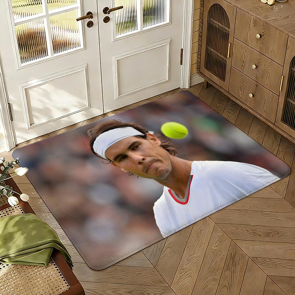 Athlete R-Rafael N-Nadal Floor Mat Soft Thickened Absorbent Non-Slip Bedroom Living Room Door Mat Home Decor Flannel Rugs