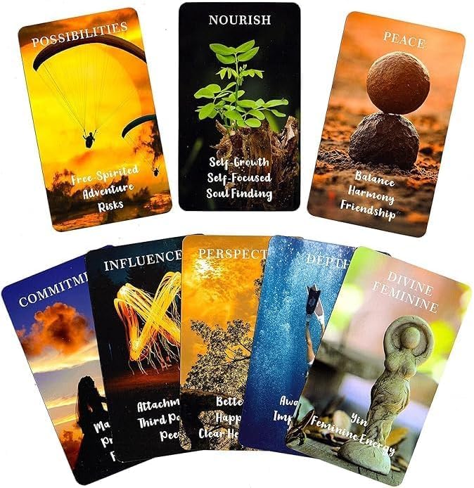 QCFQCF Twin Flame Love Oracle Cards Heart Hidden Secrets Oracle Deck for Beginners 78 Tarot Cards Helps You Reveal the Truth of Your Heart Space