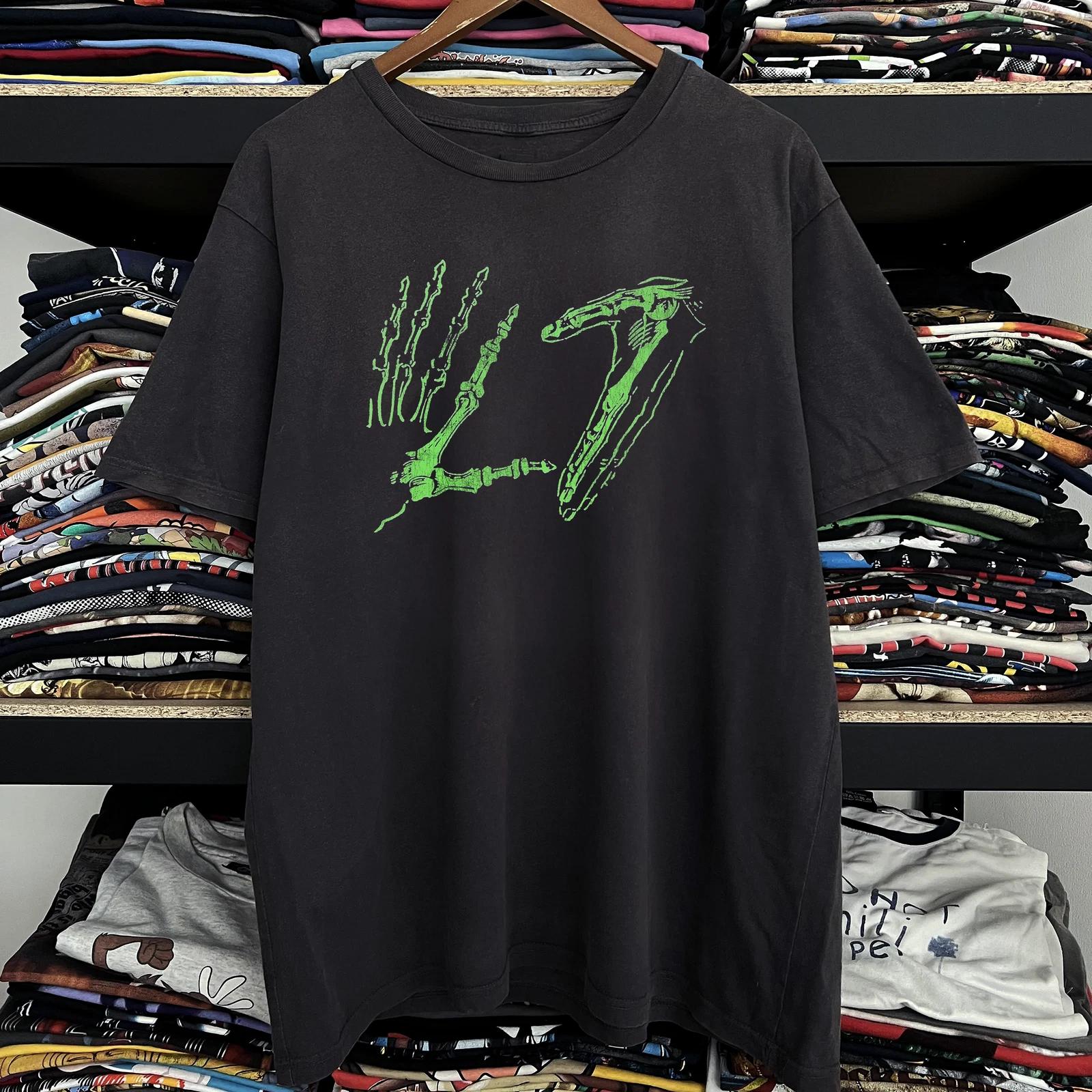90s L7 Hand Sign Washed T-Shirt Black L L