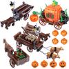 MOC 208 Bucăți Căruță Dovleac Medieval Halloween Cărămizi de Construcție Desene Animate Horror Prieten Cărucior Legume Schelet Cărămizi Medievale Jucărie