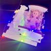 Nativity Scene Home Decor with LED Colorful Light, Christmas Ornament Catholic Figurine Holy Statue New Year Crafts Gift