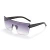 Unisex Square Concave Sunglasses High Quality One Piece Rimless Design UV400 Sunscreen for Outdoor Fashionable Street Shooting