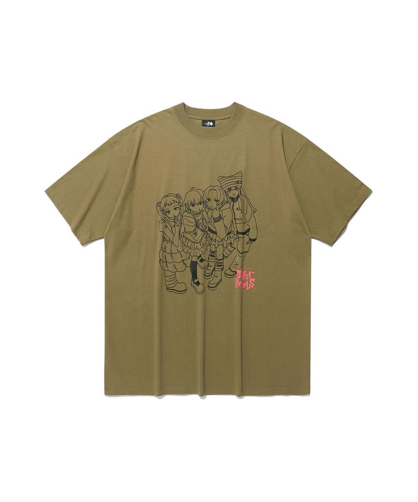 NICEGHOSTCLUB Ghost Angels Photo Big Big Tee_Khaki(Ng2Fmut543A)