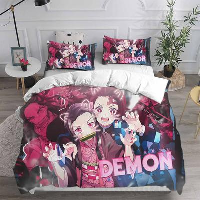 Demon Slayer: Kimetsu No Yaiba Bedding Sets Comforter Quilt Bed Cover Duvet Cover Pillow Case 2-3 Pieces Sets Kids Adult Size