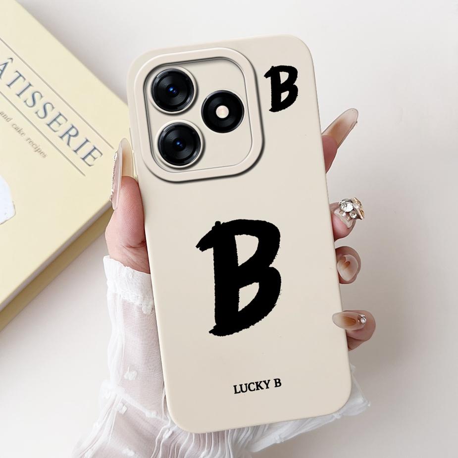 For Tecno Spark 10 4G Case Spark 10C Fashion Lucky Letters Cover Matte Phone Case For Tecno Spark 10 Pro KI7 Spark10 Soft Fundas