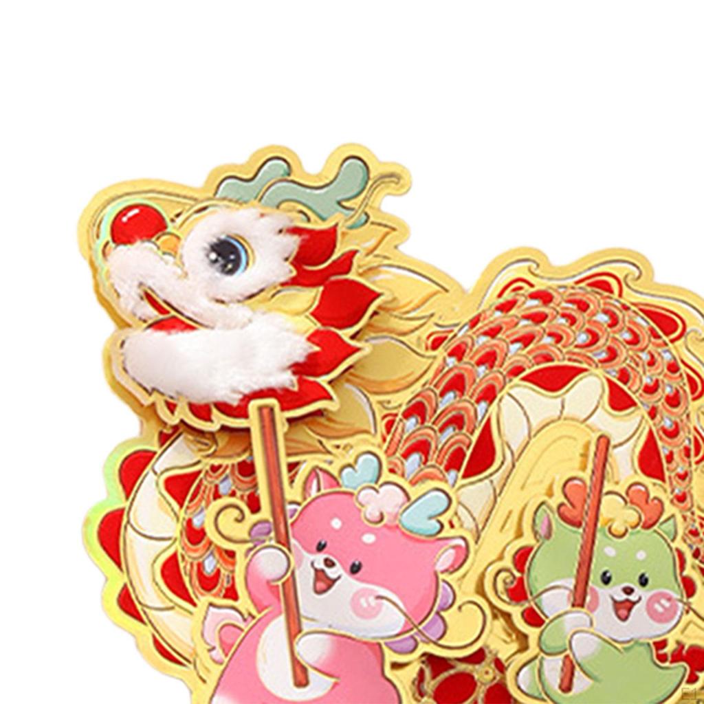 2 Pieces Year Door Stickers Dragon Wall Decals Chinese Decoration for Home Bedroom