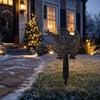 Metal Santa Claus Garden Stake Christmas Yard Decoration Outdoor Metal Art Holiday Lawn Ornament