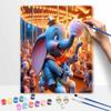 Disney Dumbo Carousel oil painting art painting kit handmade diy gift home decoration wall art decor creative hobby craft set painting