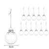 For Christmas Tree Wedding Party Fillable Transparent Acrylic Ball Ornaments DIY Decoration in 6 8 10 cm Diameter Set