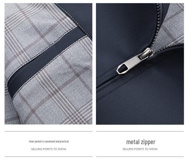 Men's Mid-Age & Senior High-End Casual Lapel Jacket for Spring & Autumn